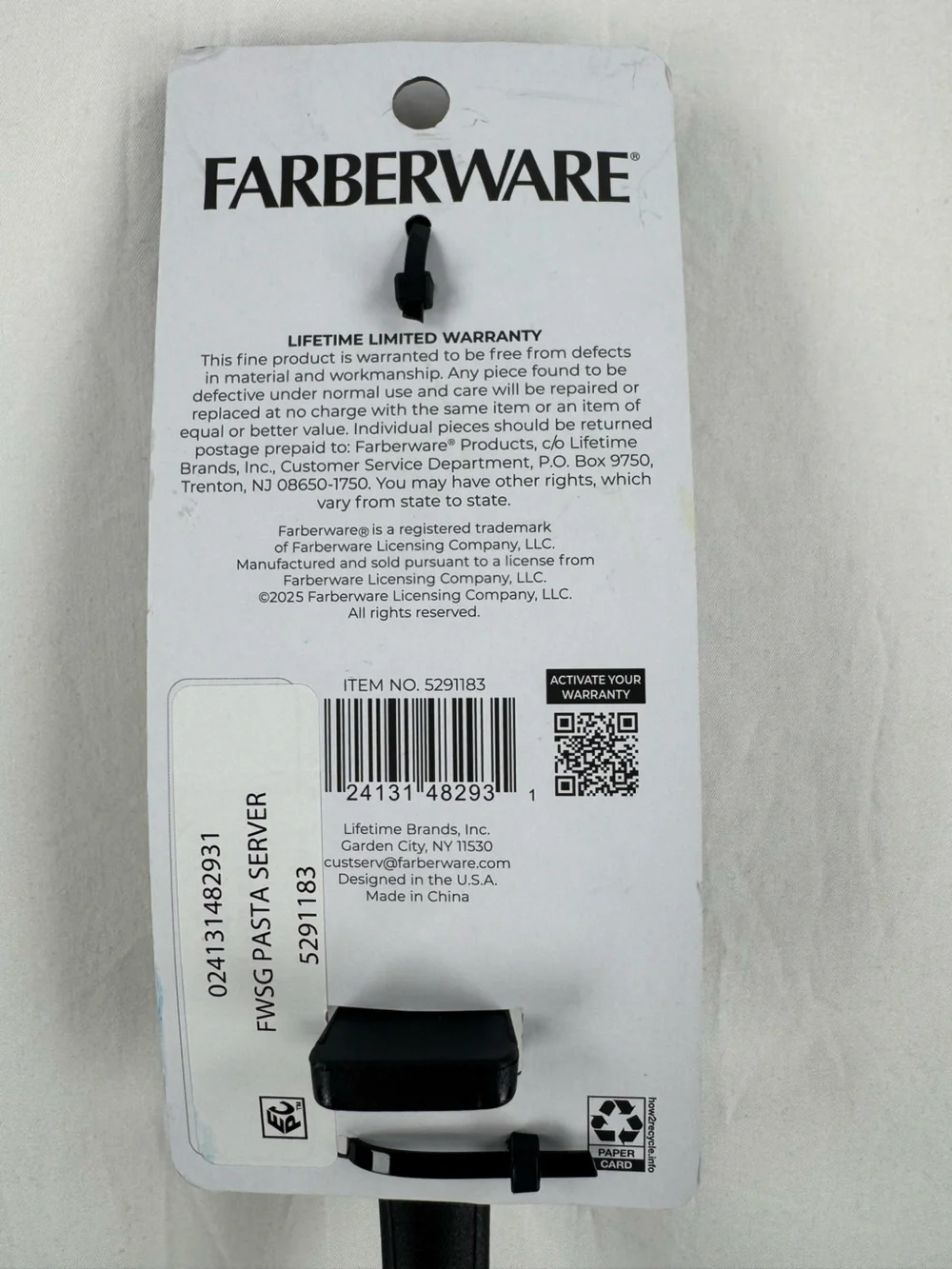 Farberware Black Nylon Slotted Pasta Server